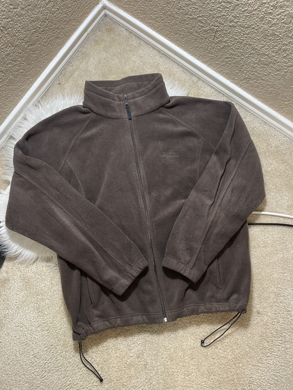 Columbia Brown Fleece Zip Jacket Men’s Size XL Outdoor Casual